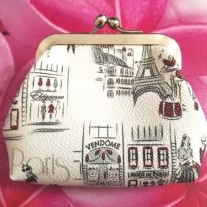 French Coin Purse clip top - Made in France 4" x 3"